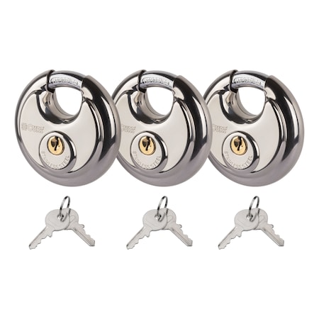 Curt Stainless Steel Disc Locks, 3-Pack 23085